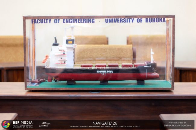 Navigate 26 ship model display at the Faculty of Engineering, University of Ruhuna Navigate 26 ship model display at the Faculty of Engineering, University of Ruhuna