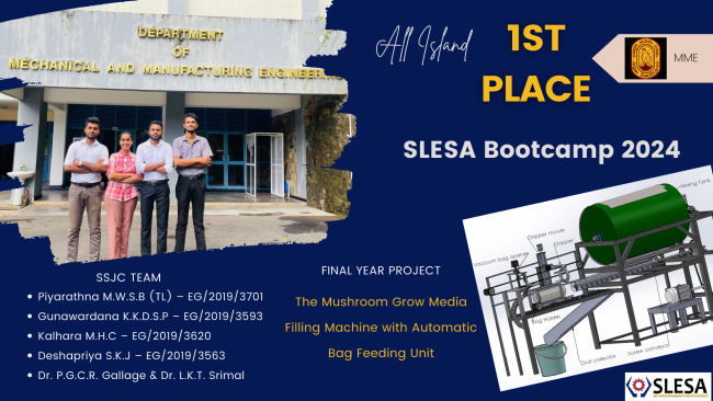 Team SSJC Secures All-Island First Place in University Category at SLESA 2024 for Innovative Engineering Project